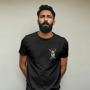 Mangang Salai Chung Akoiba - Black Regular Fit T-Shirt