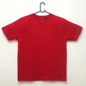 Regular Fit Red Plain T-shirt